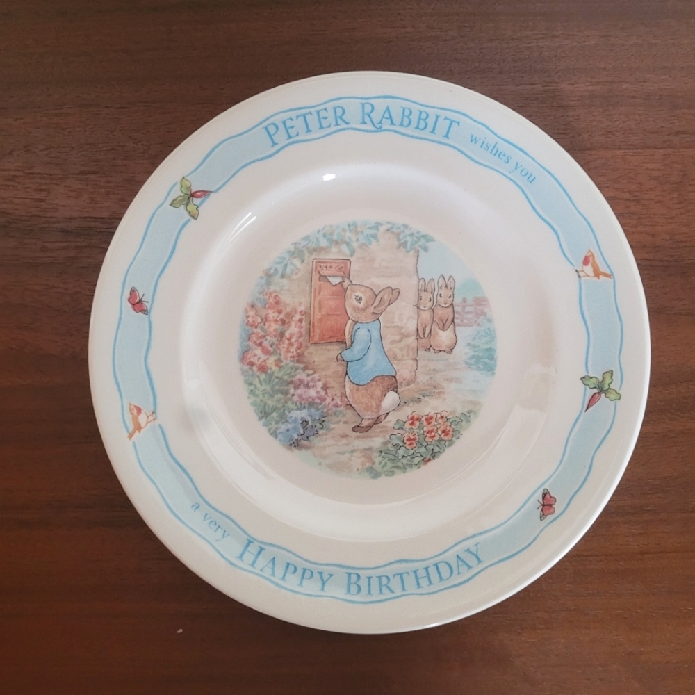 Vintage Peter Rabbit Happy Birthday Plate
